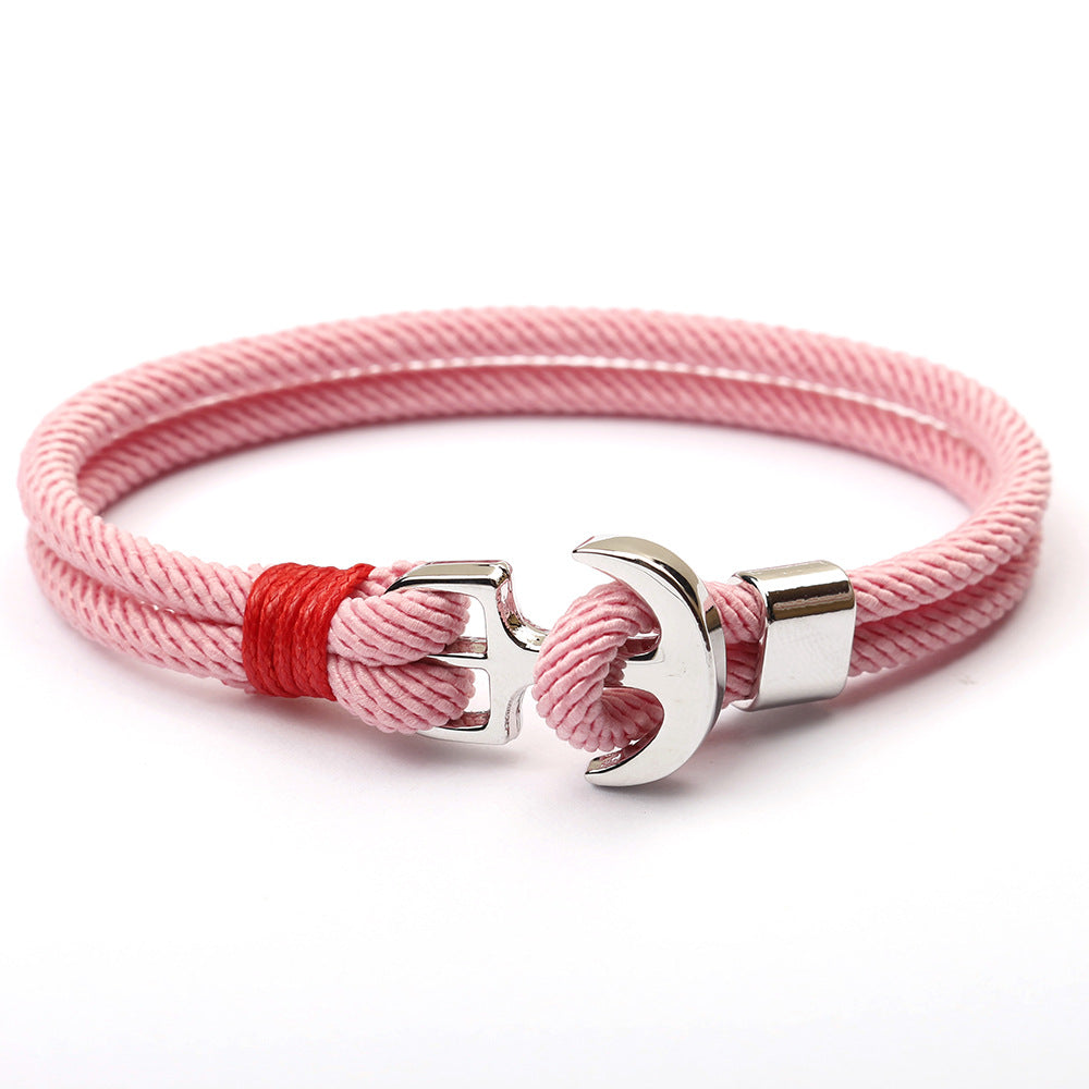 Amazing Multilayer Anchor Bracelets Charm Survival Rope Chain Fashion Jewelry Bracelet Men For Women Best Gift
