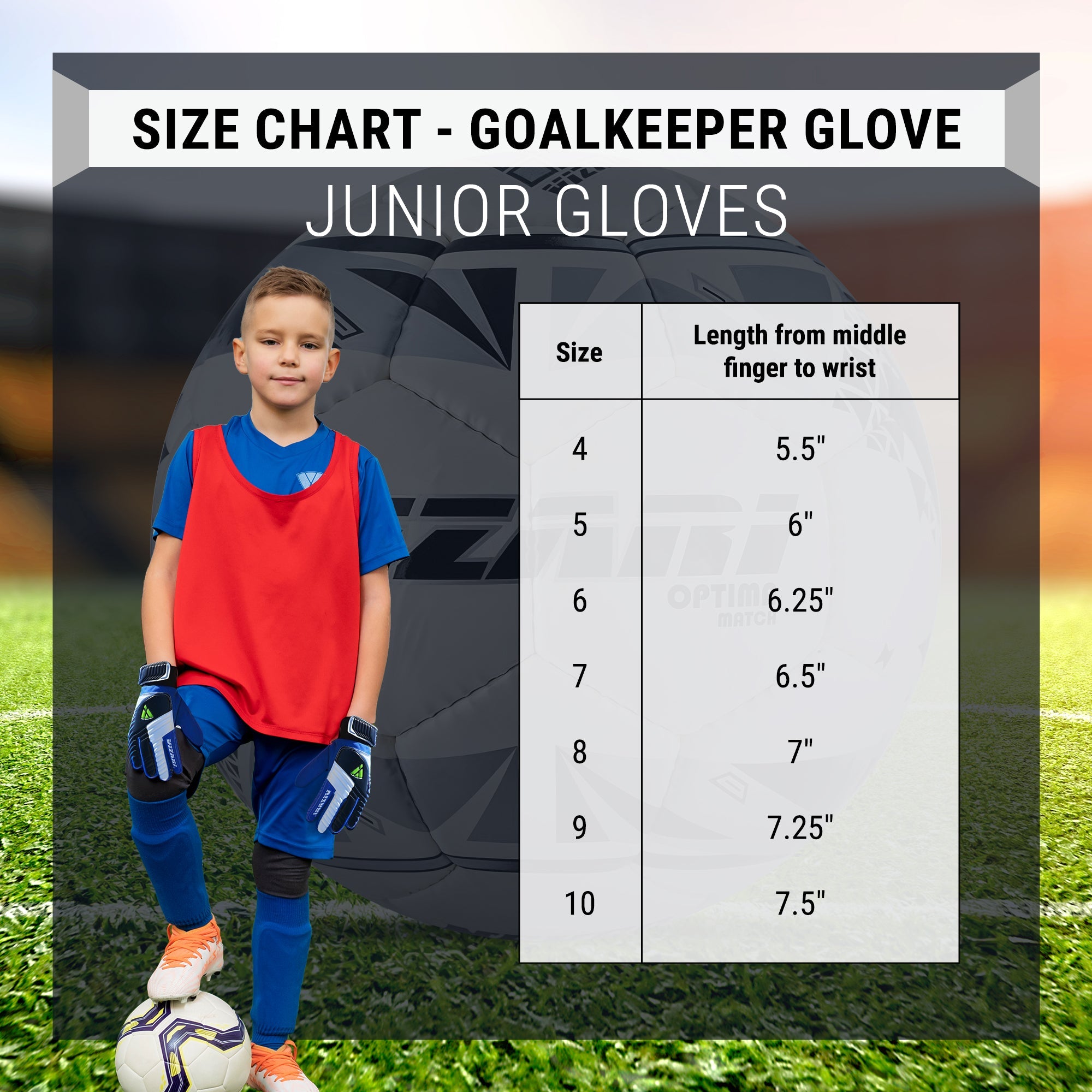 Junior Keeper Gloves-Blue/White/Black