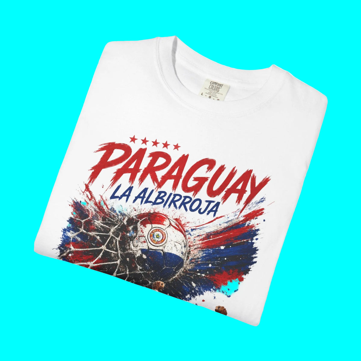 Viva Paraguay La Albirroja 2026 Soccer Fan T-shirt | World Knockout Rounds Viral Latino Tees | Heavyweight Cotton