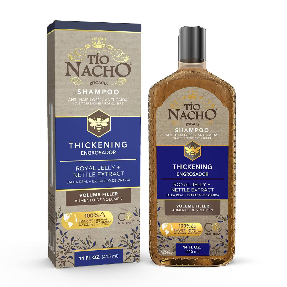 Champú Engrosador Tío Nacho con Jalea Real y Extracto de Ortiga (415 ml)