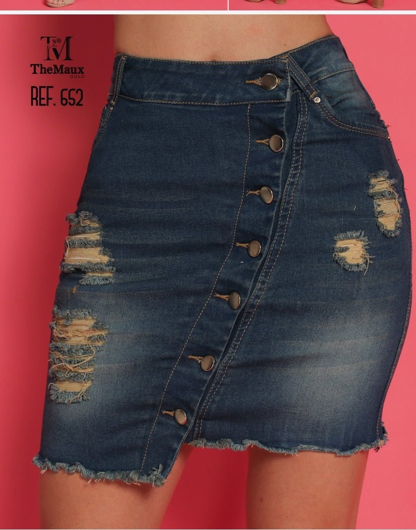 652 Falda Colombiana Push Up 100% Auténtica