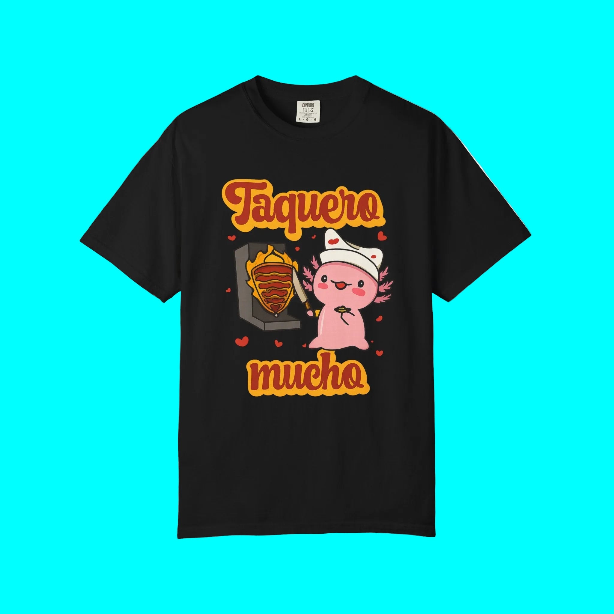 Camiseta de San Valentín Latino de Taquero Mucho (Te Quiero Mucho) Al Pastor | Divertido Viral Mexicano | 3 Colores