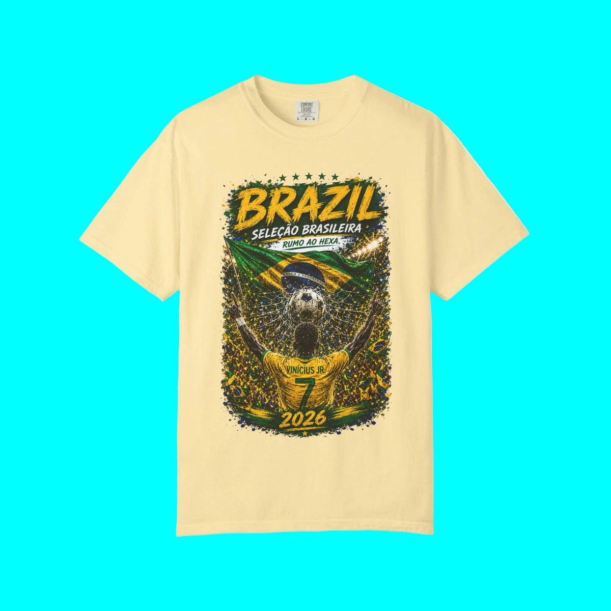 Viva BRAZIL Seleção Brasileira 2026 Soccer Fan T-shirt | World Knockout Rounds Viral Latino Tees | Heavyweight Cotton