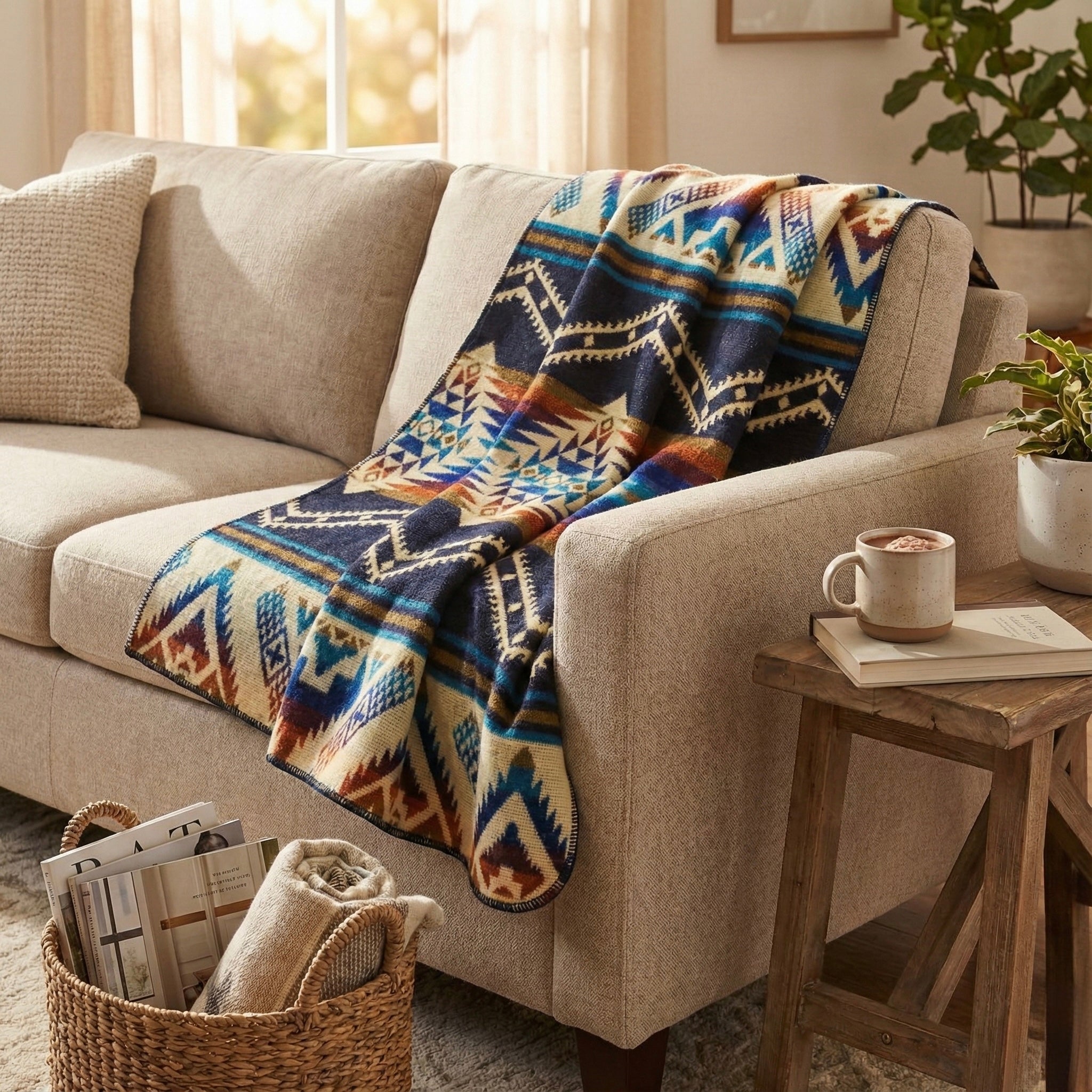 Andean Alpaca Wool Blanket - Rio