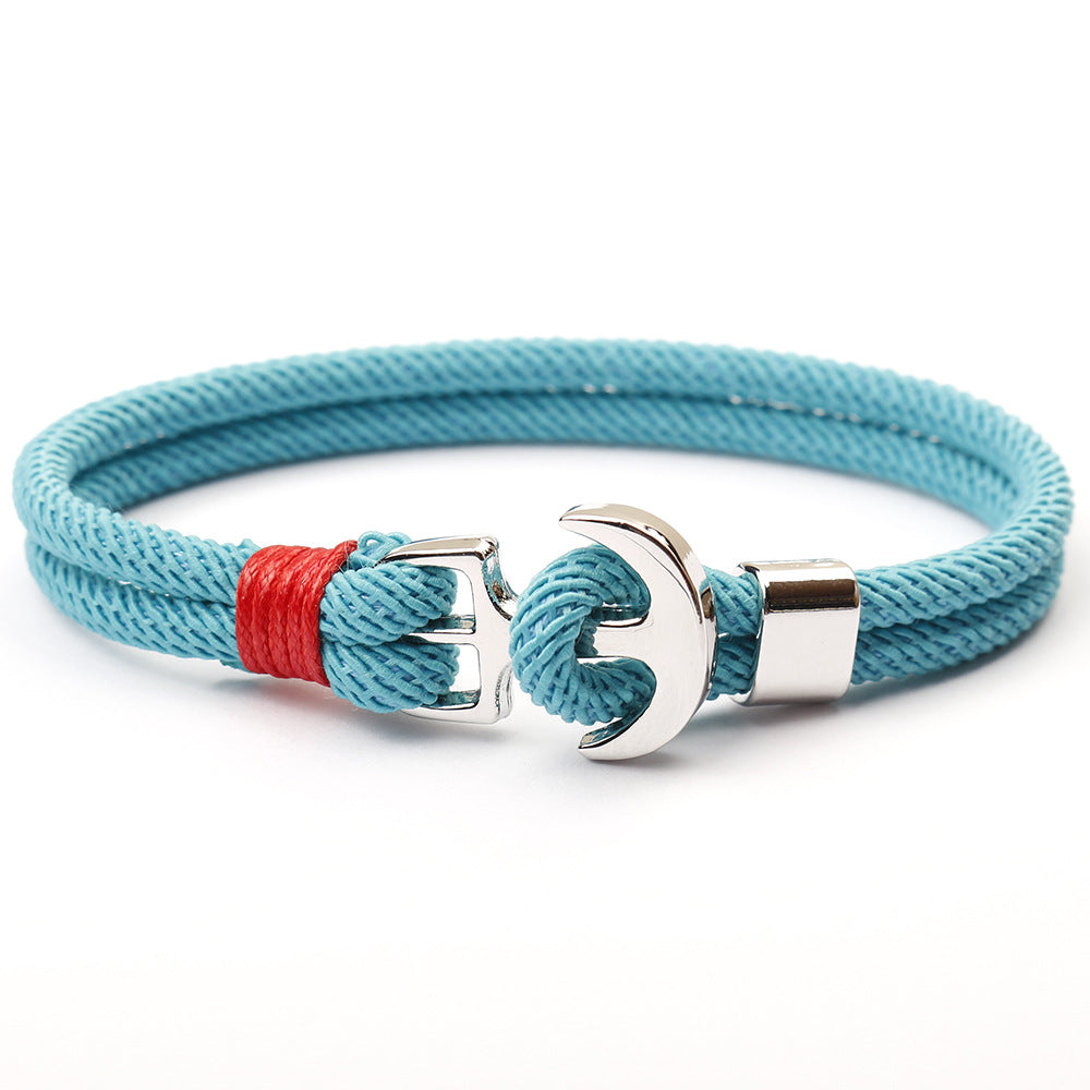 Amazing Multilayer Anchor Bracelets Charm Survival Rope Chain Fashion Jewelry Bracelet Men For Women Best Gift