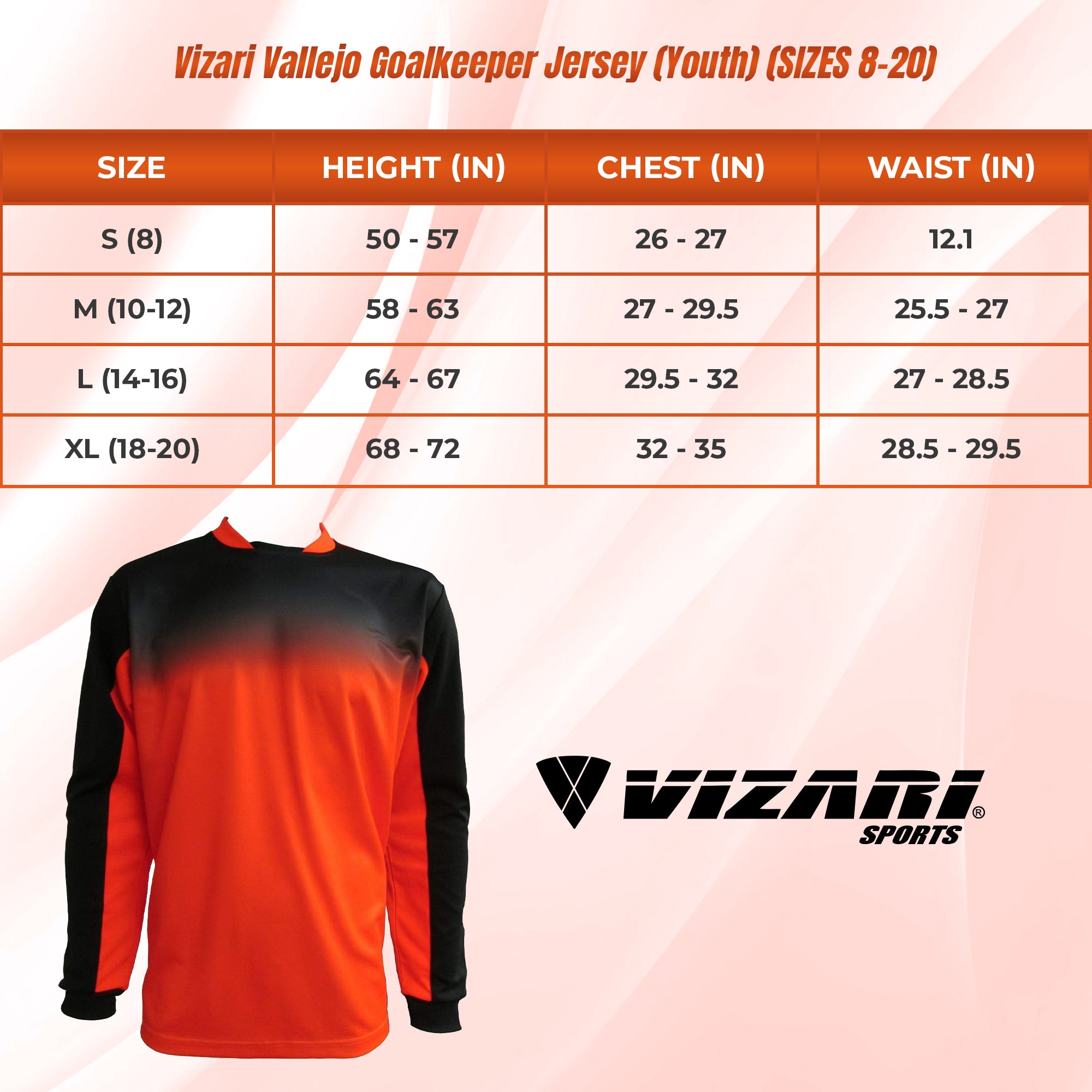 Vallejo Goalkeeper Jersey - Orange/Black