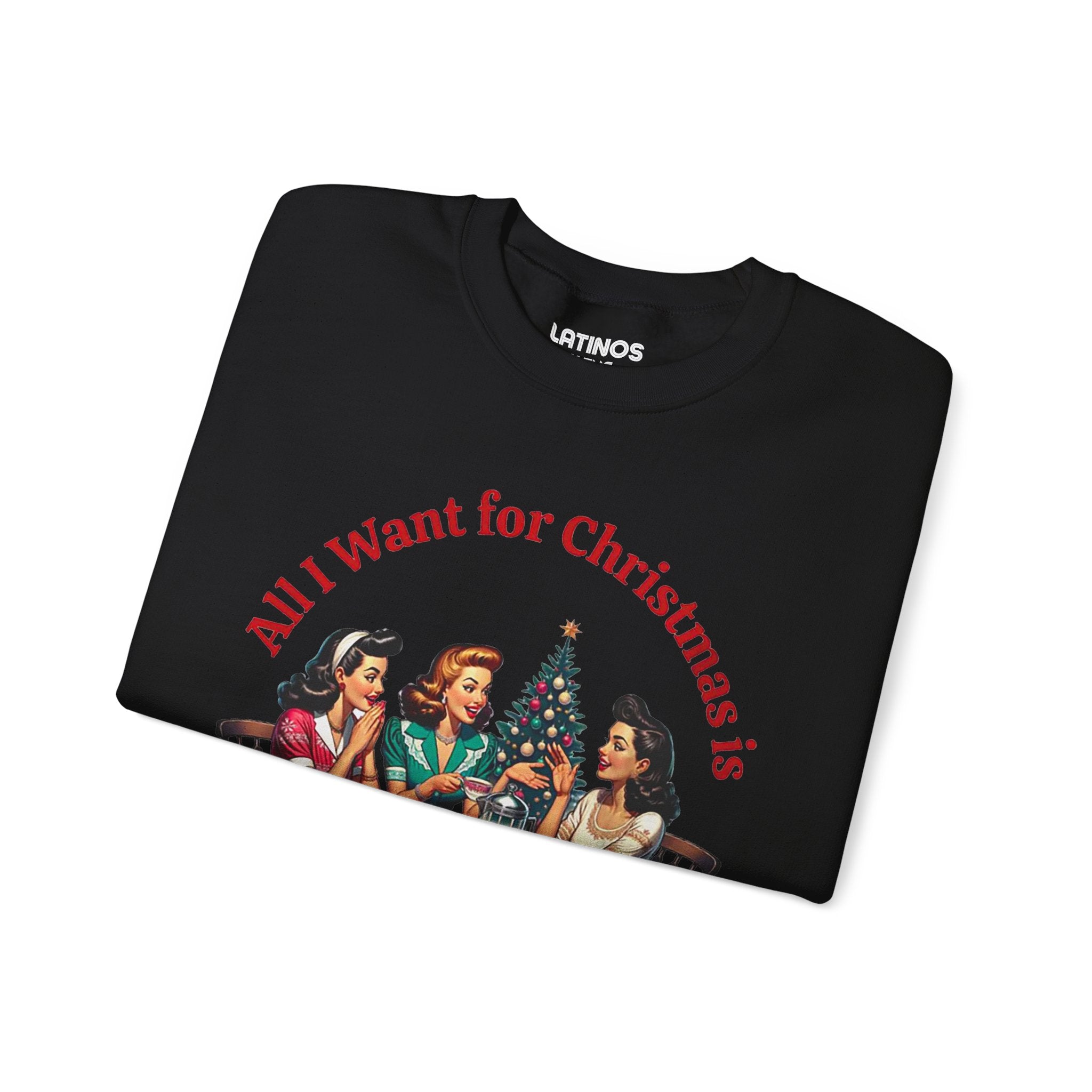 Todo lo que quiero para Navidad es el suéter navideño The Chisme Comfy | Divertido Latino