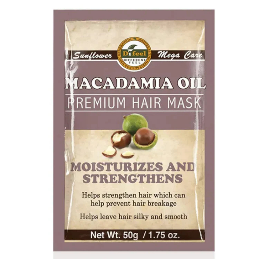 Difeel Mascarilla Capilar Premium de Aceite de Macadamia (1.75oz)