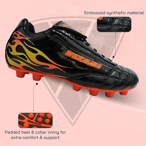 Blaze Firm Ground Soccer Shoes -Black/Orange