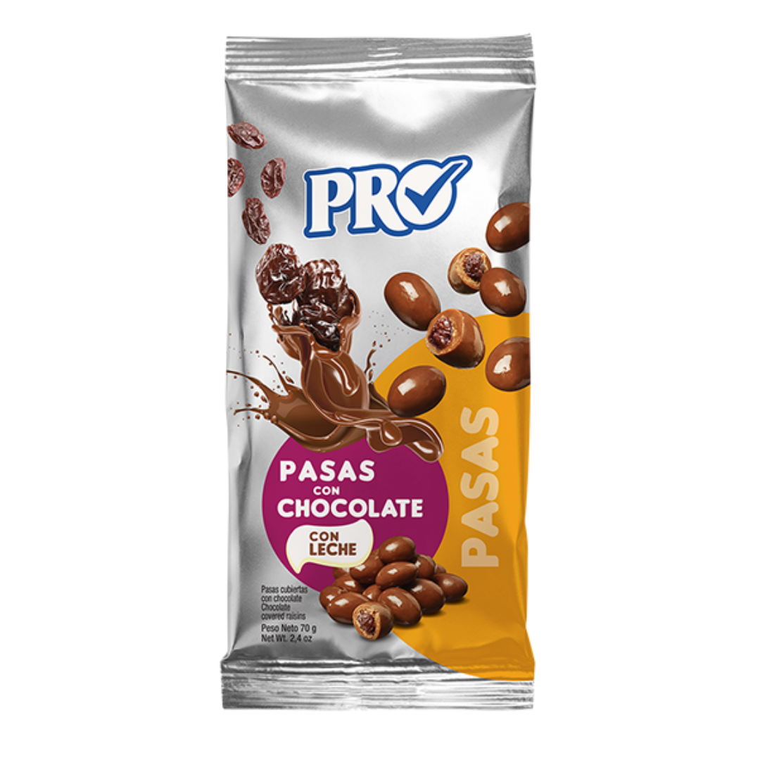 Pro Pasas con Chocolate Pasas cubiertas de chocolate 1.5oz