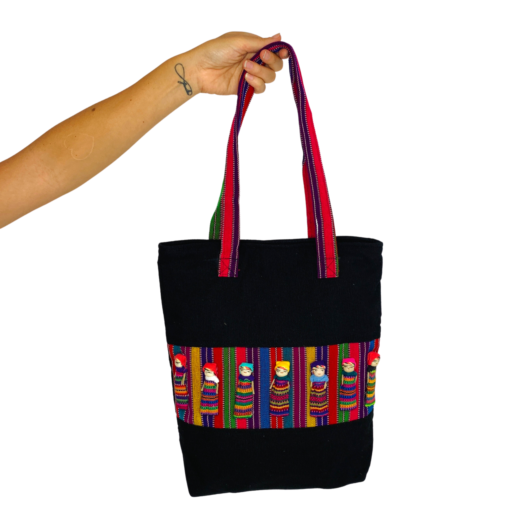 Worry Doll Carry-All Woven Tote - Guatemala