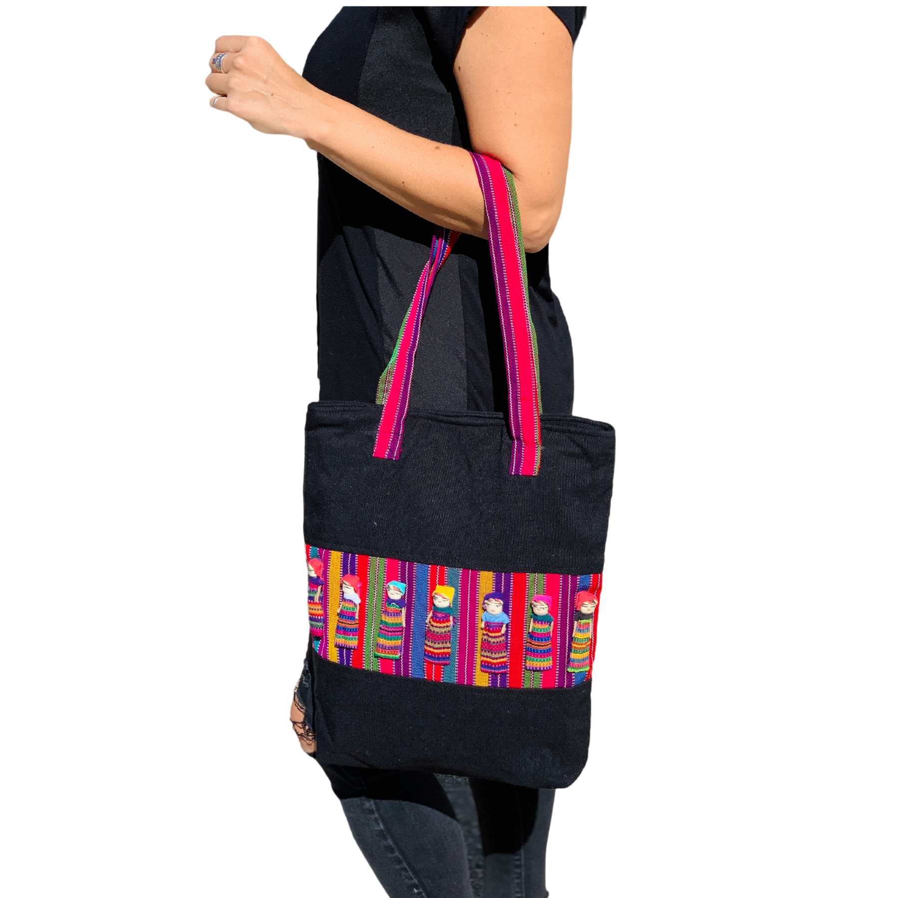 Bolso tote tejido multiusos con muñeca quitapenas - Guatemala