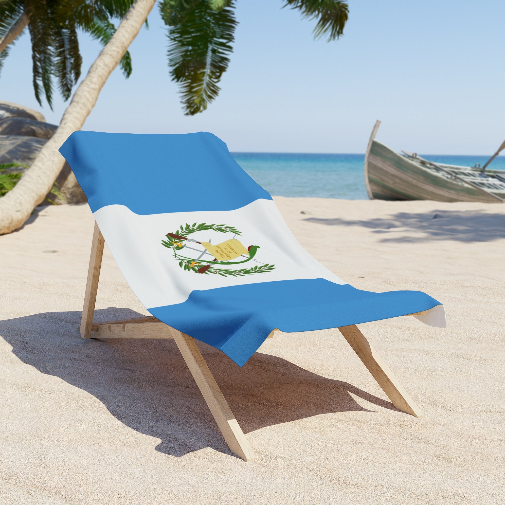 Toalla de Playa Bandera de Guatemala | Calidad y Duradera - 2 Tamaños | Orgullo Guatemalteco | Regalo para Guatemaltecos