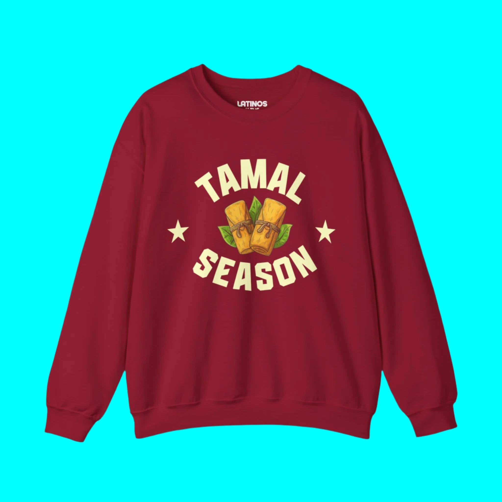 Sudadera con cuello redondo Tamal Season College Sports | Divertido viral latino | 3 colores