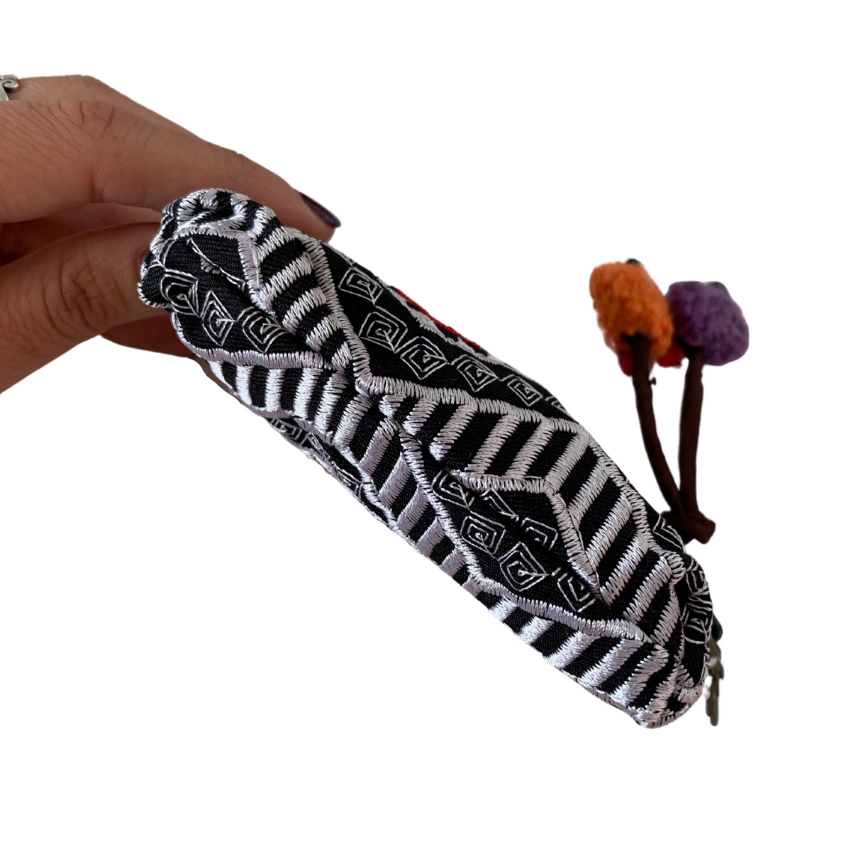 Geometric Boho Coin Purse with Lobster Clasp - Thailand