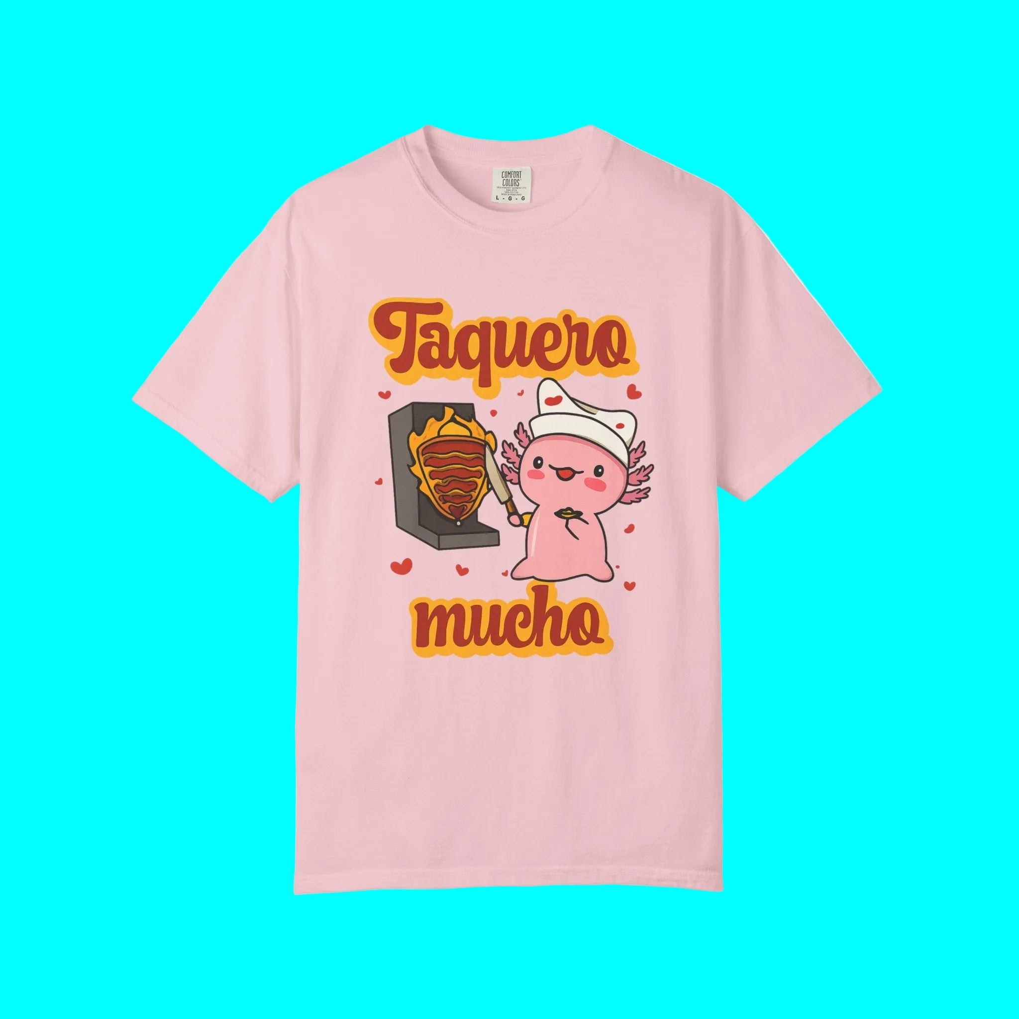 Camiseta de San Valentín Latino de Taquero Mucho (Te Quiero Mucho) Al Pastor | Divertido Viral Mexicano | 3 Colores
