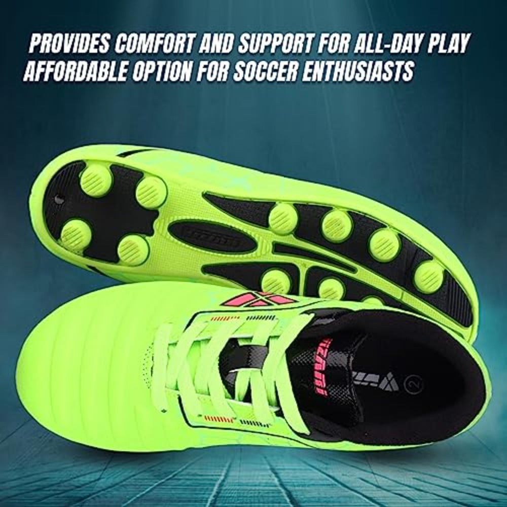 Catalina JR. Firm Ground Soccer Shoes-Green/Black/Fuschia