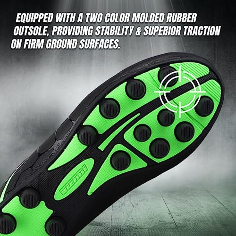 Catalina JR. Firm Ground Soccer Shoes -Black/Green/White