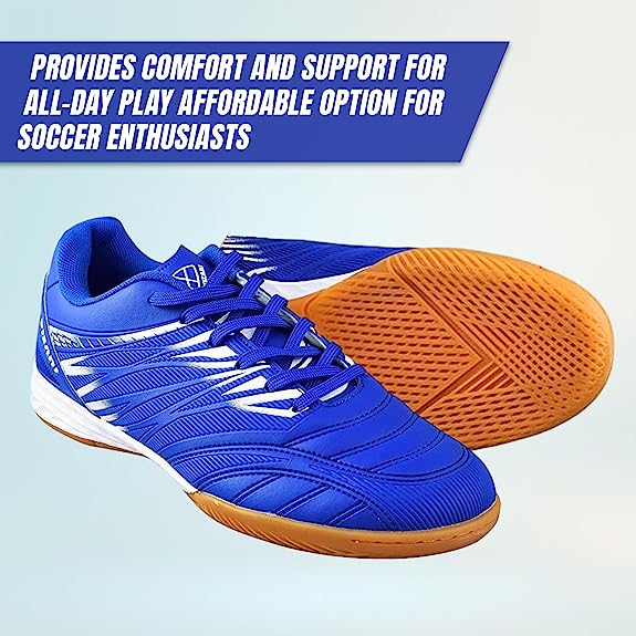 Valencia Indoor Soccer Shoes -Royal/White