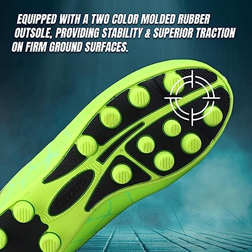 Catalina JR. Firm Ground Soccer Shoes-Green/Black/Fuschia