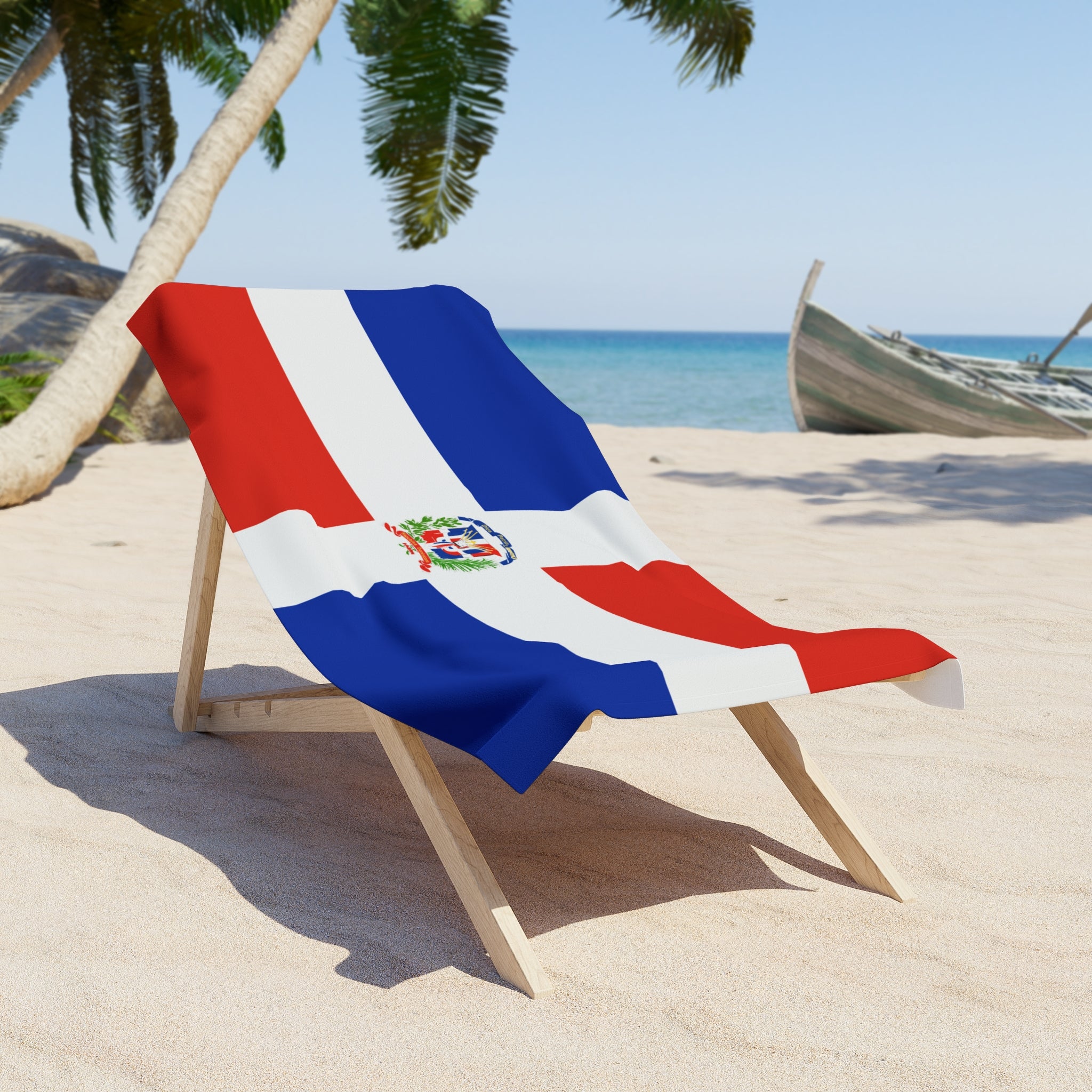 Dominican Republic Flag Beach Towel | Quality Long Lasting - 2 Sizes | Dominican Pride, Gift for Dominicans
