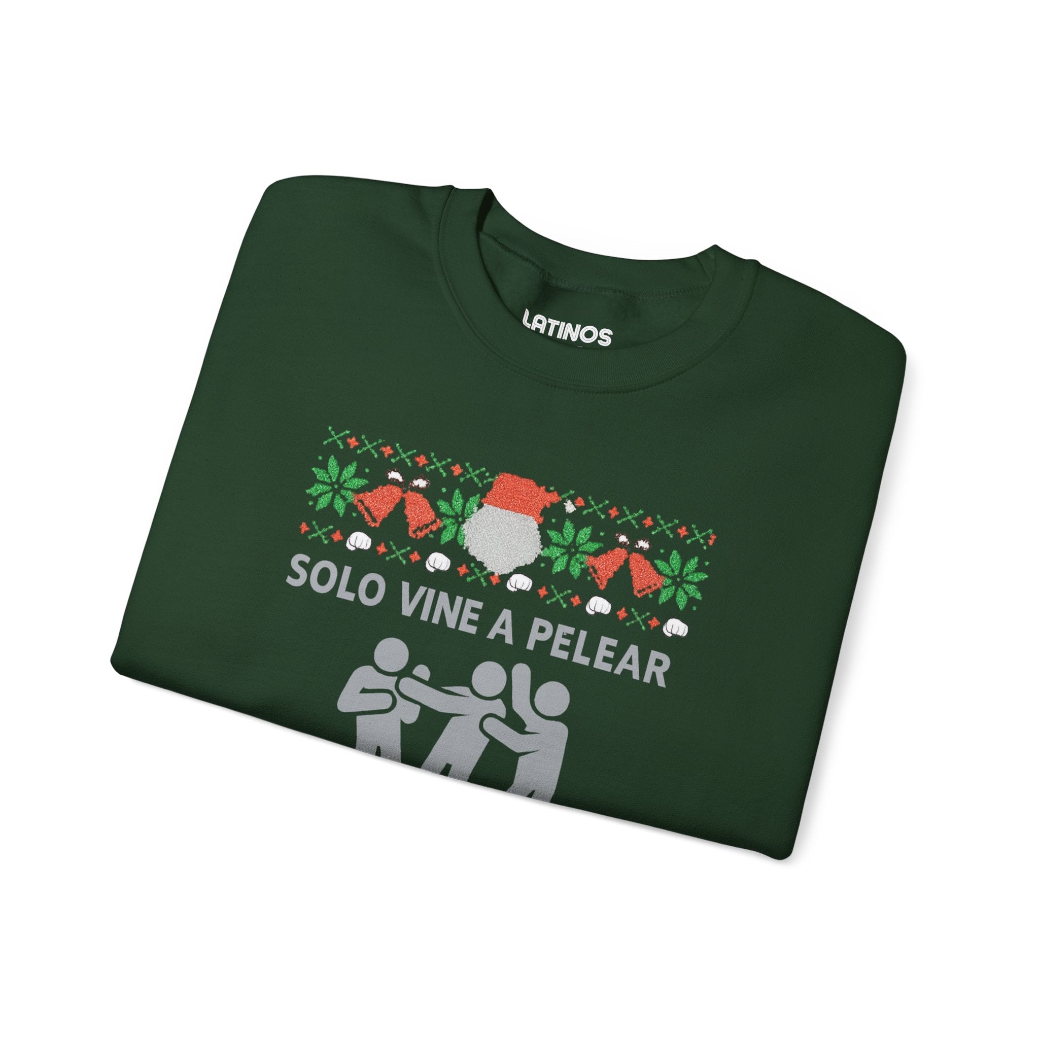 Solo Vine A Pelear Por Los Terrenos Latino Navidad Ugly Christmas Sweater | 3 Colores