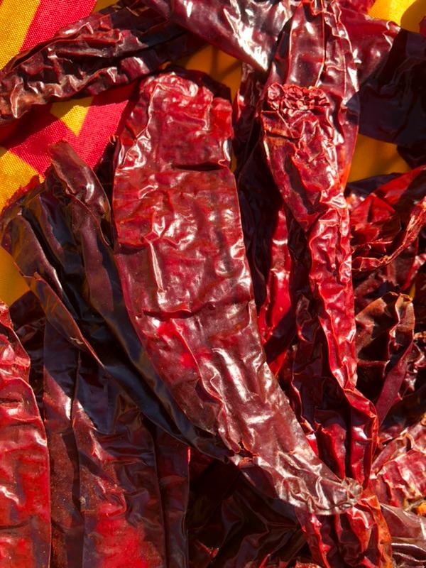 CHILES ROJOS DE HATCH, NM - VAINAS - 1 LIBRA Secados al sol