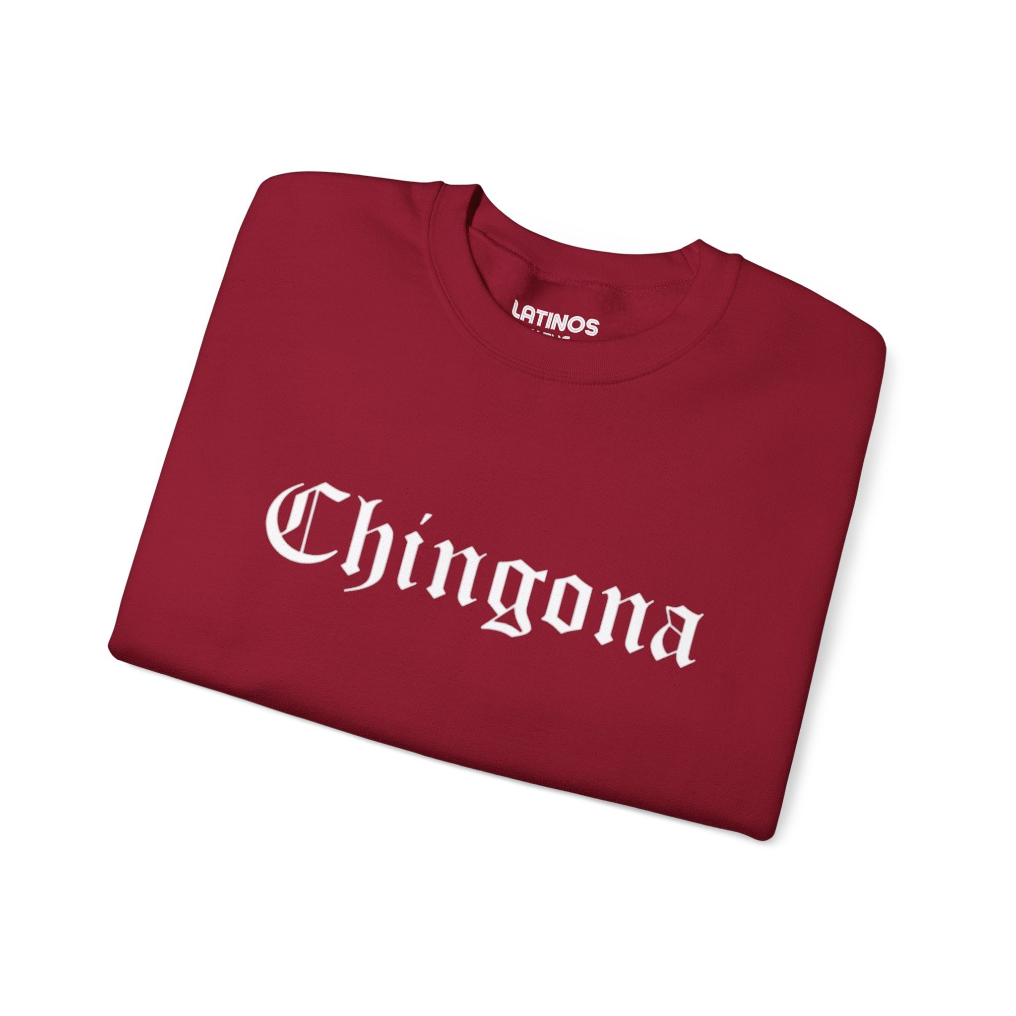 Sudadera cuello redondo Chingona | Viral Latino forrada de vellón | 3 colores