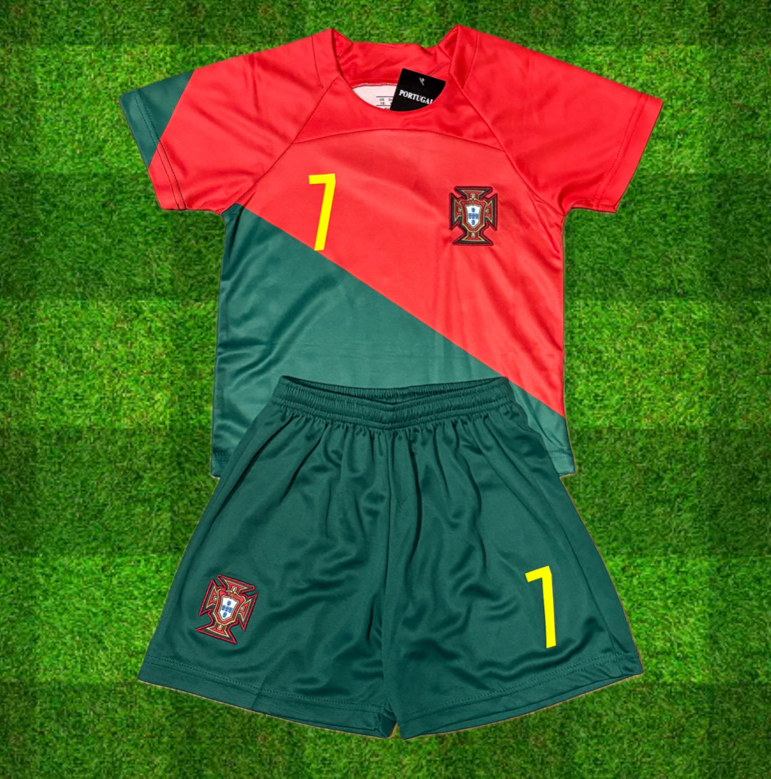 Kids Cristiano Ronaldo / Portugal Soccer Jersey Home Toddler & Youth Sizes