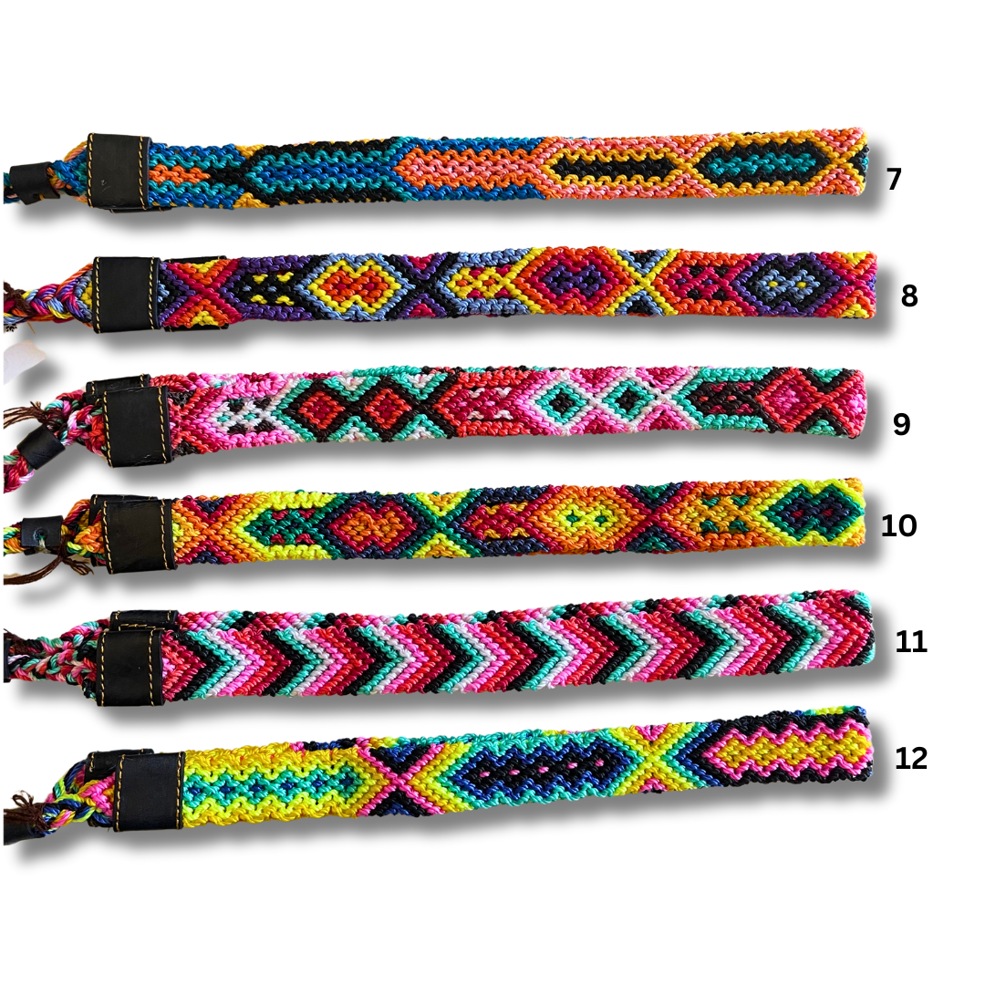 Gorra ajustable de macramé con banda tejida "Amistad" - México