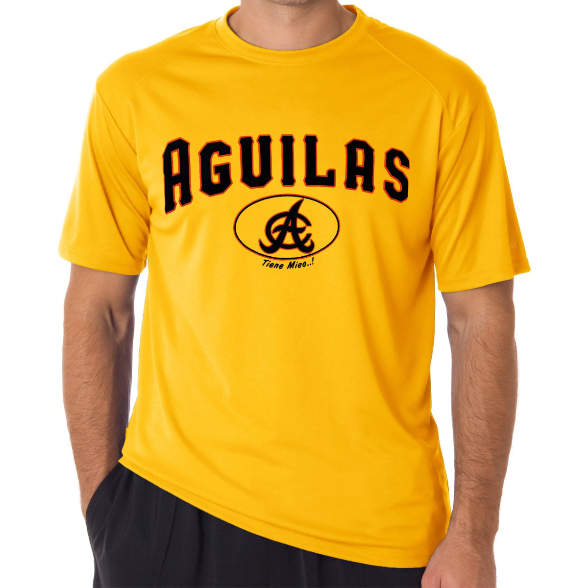 Camisetas amarillas "Aguilas Cibaeñas Tiene Mieo"