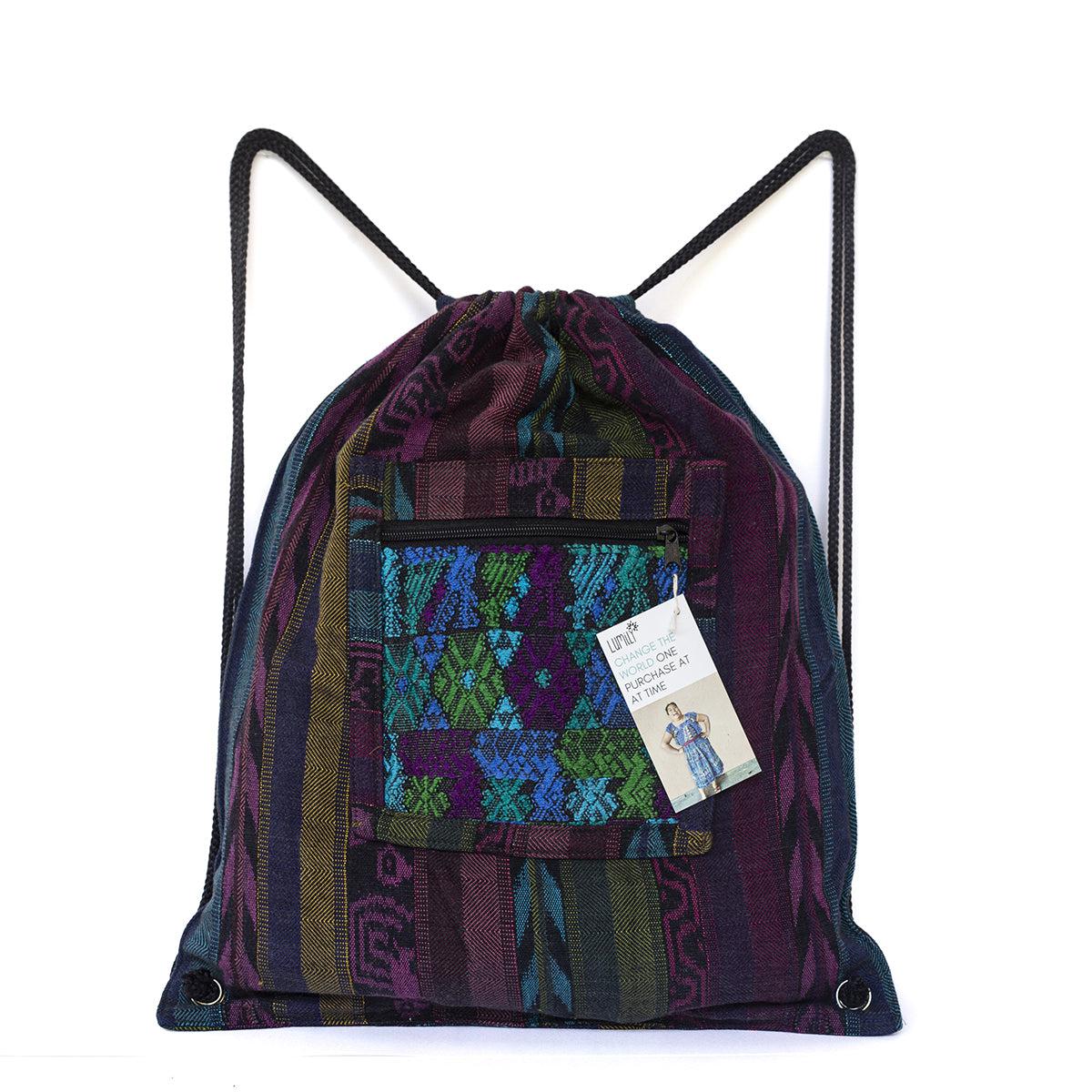 Mochila Salsa Upcycled Corte - Artesanía guatemalteca única