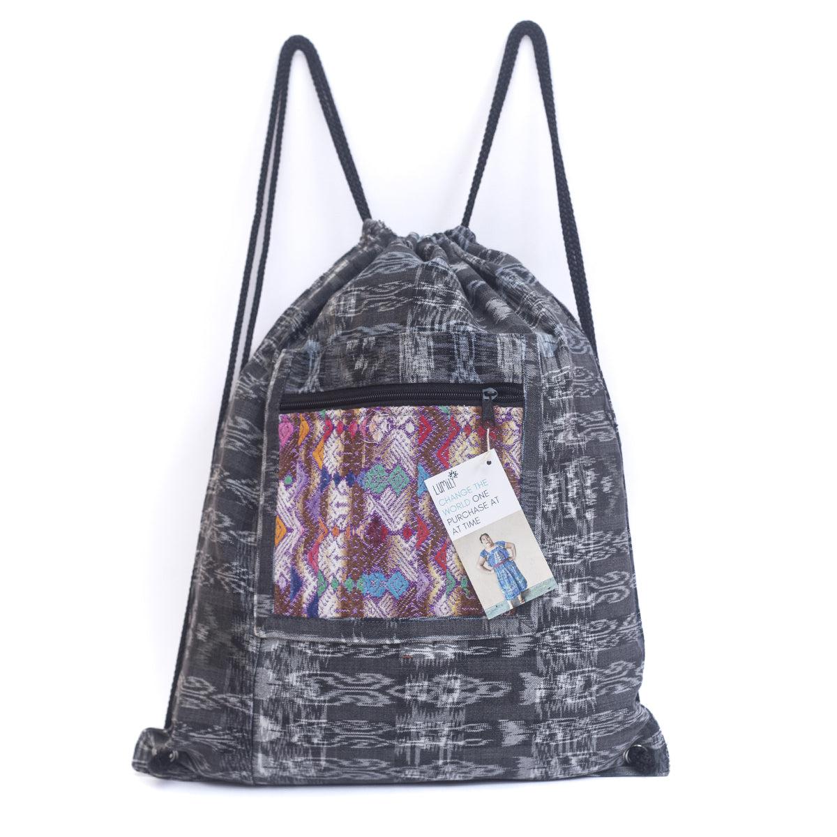 Mochila Salsa Upcycled Corte - Artesanía guatemalteca única