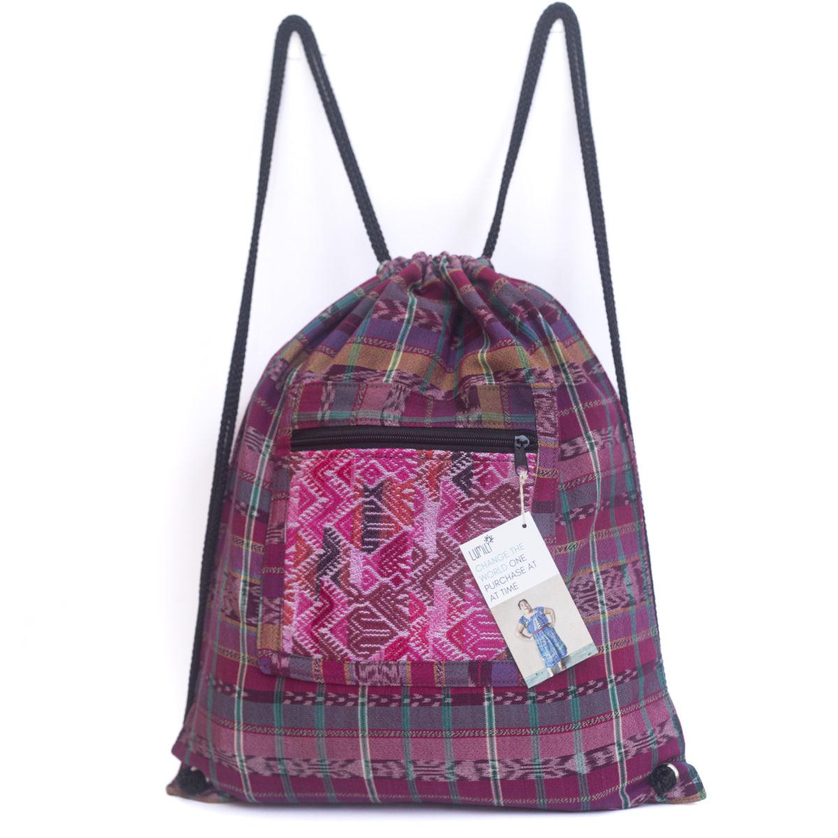 Mochila Salsa Upcycled Corte - Artesanía guatemalteca única