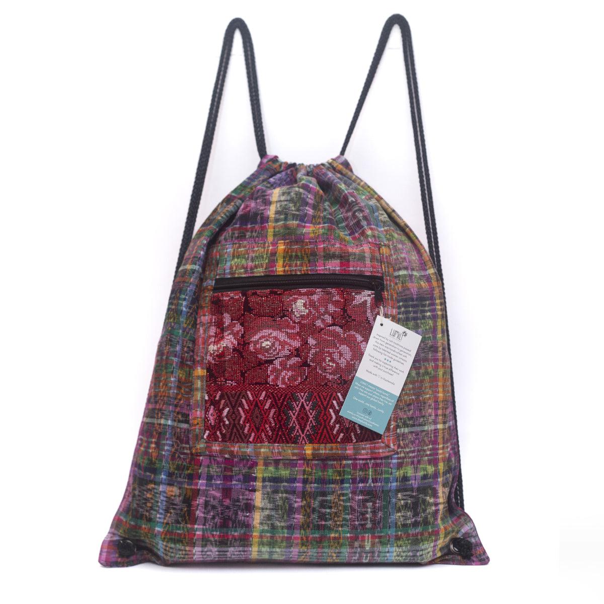 Mochila Salsa Upcycled Corte - Artesanía guatemalteca única
