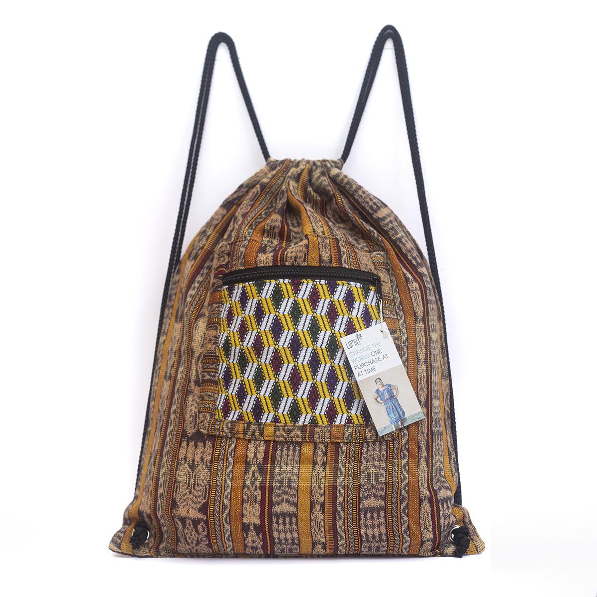 Mochila Salsa Upcycled Corte - Artesanía guatemalteca única