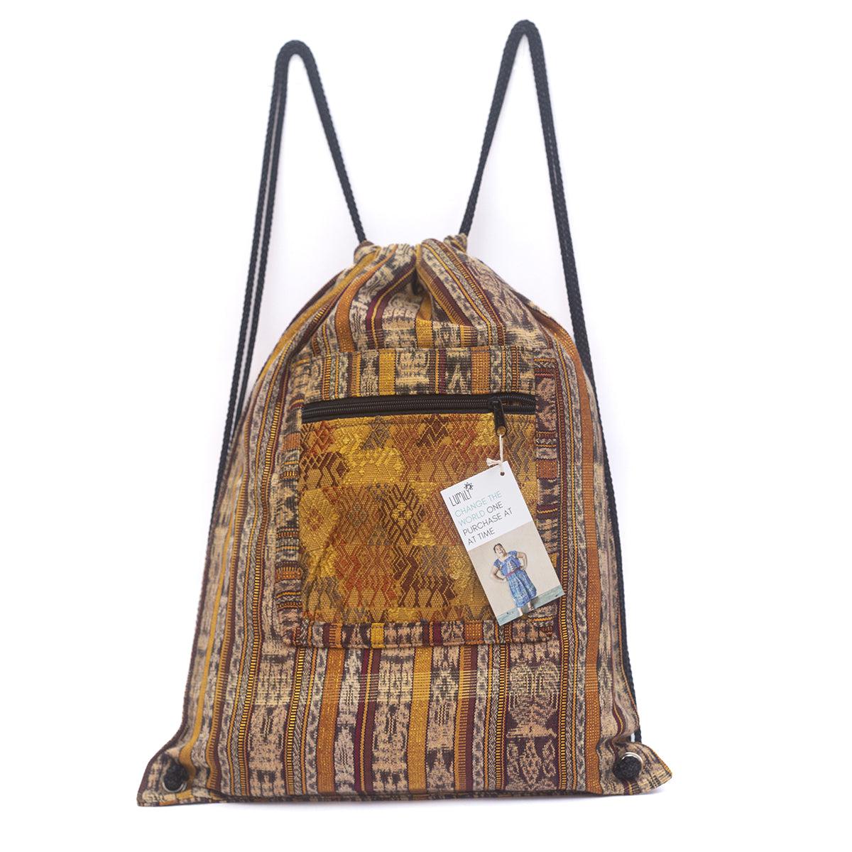 Mochila Salsa Upcycled Corte - Artesanía guatemalteca única