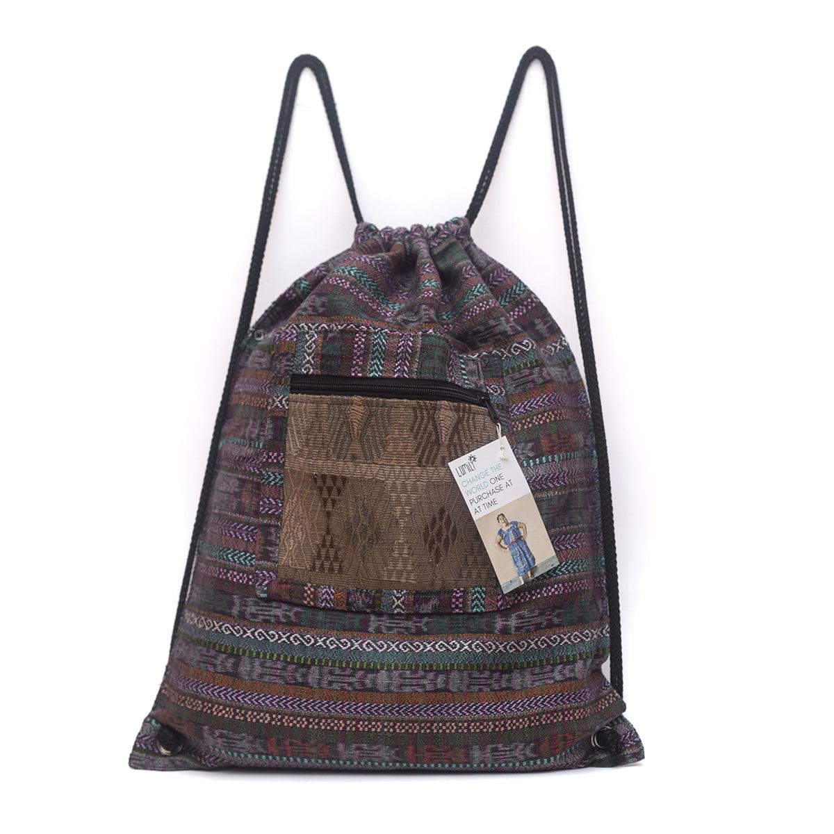 Mochila Salsa Upcycled Corte - Artesanía guatemalteca única