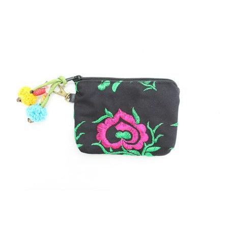 Geometric Boho Coin Purse with Lobster Clasp - Thailand