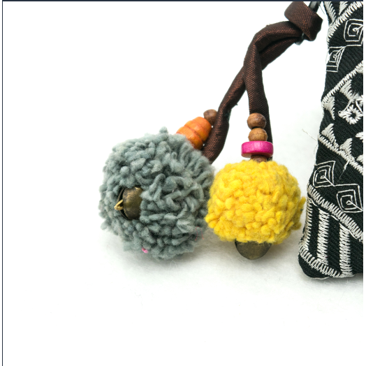 Geometric Boho Coin Purse with Lobster Clasp - Thailand