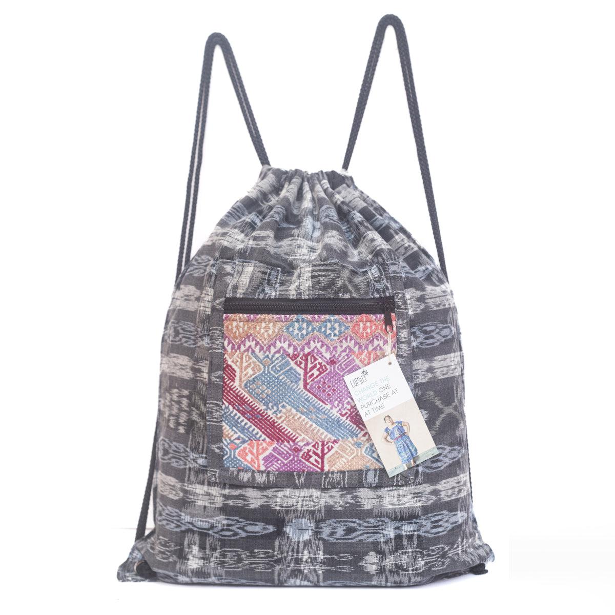 Mochila Salsa Upcycled Corte - Artesanía guatemalteca única
