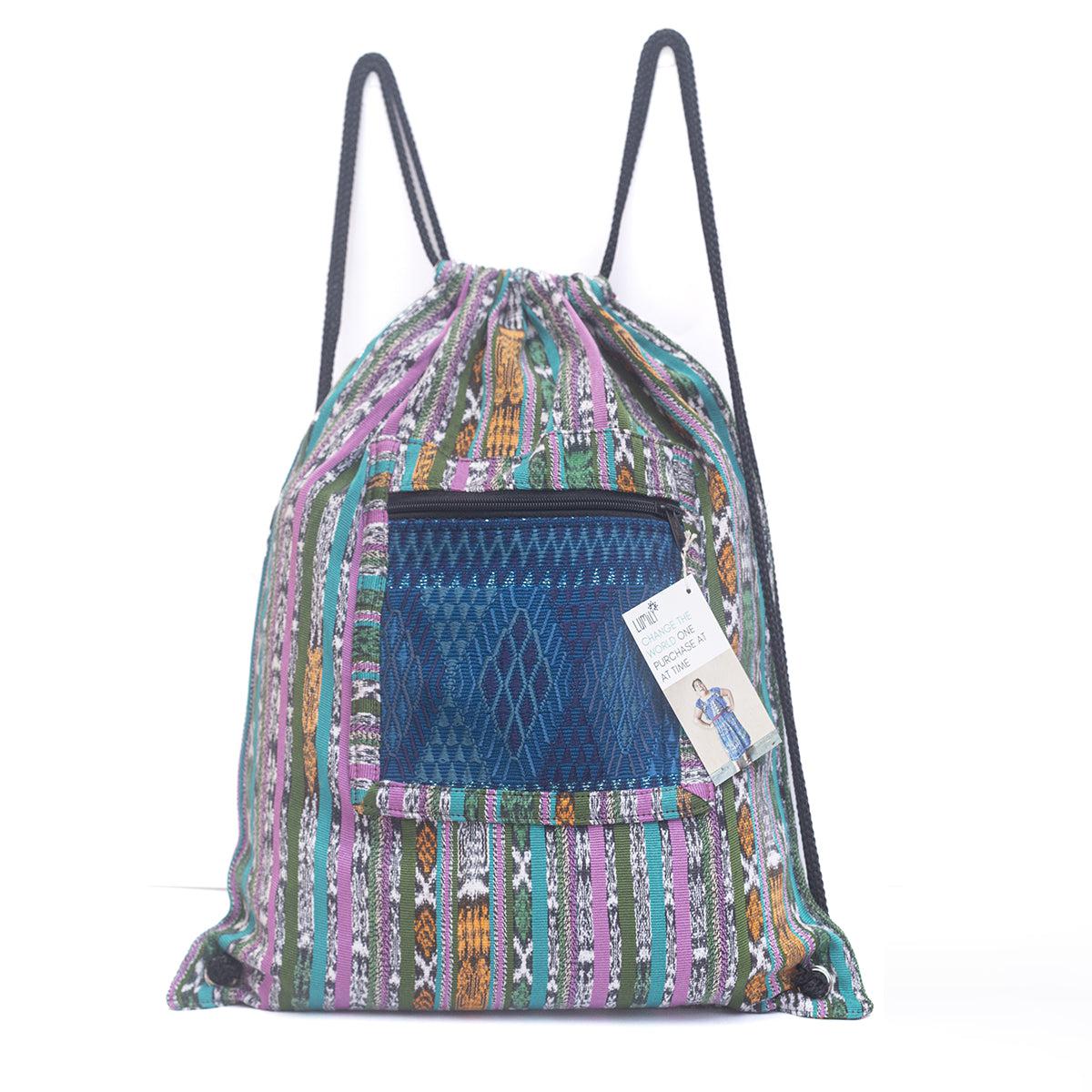 Mochila Salsa Upcycled Corte - Artesanía guatemalteca única