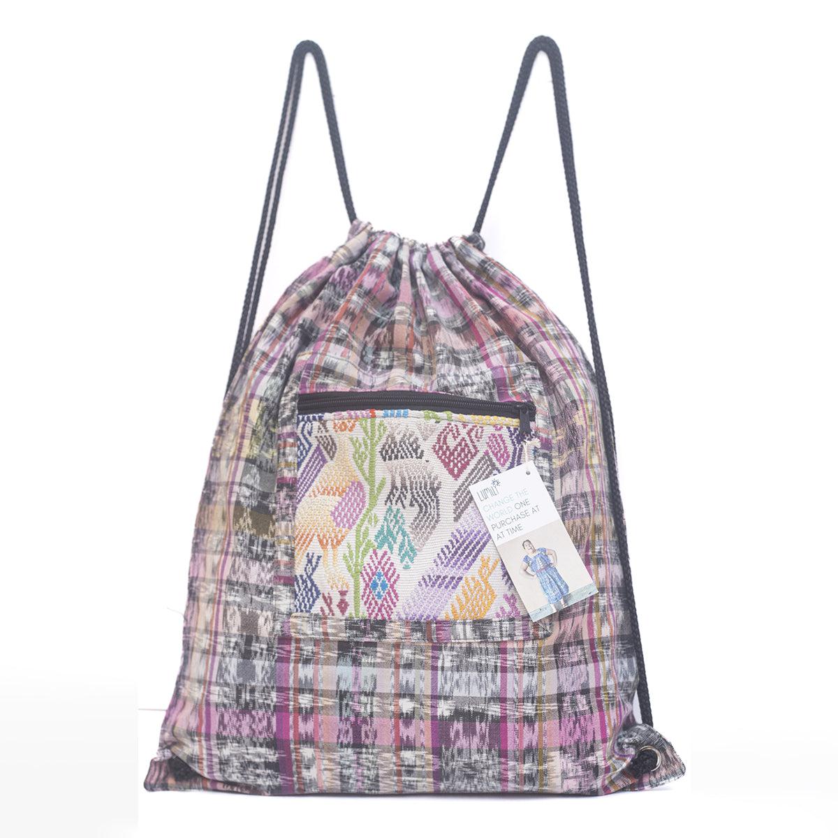 Mochila Salsa Upcycled Corte - Artesanía guatemalteca única