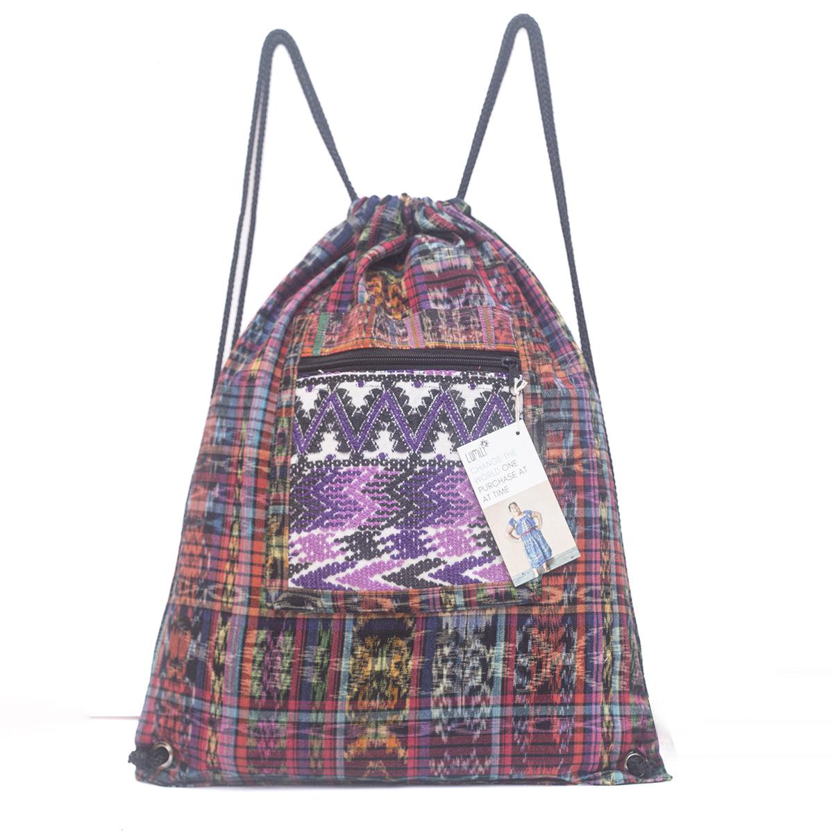 Mochila Salsa Upcycled Corte - Artesanía guatemalteca única