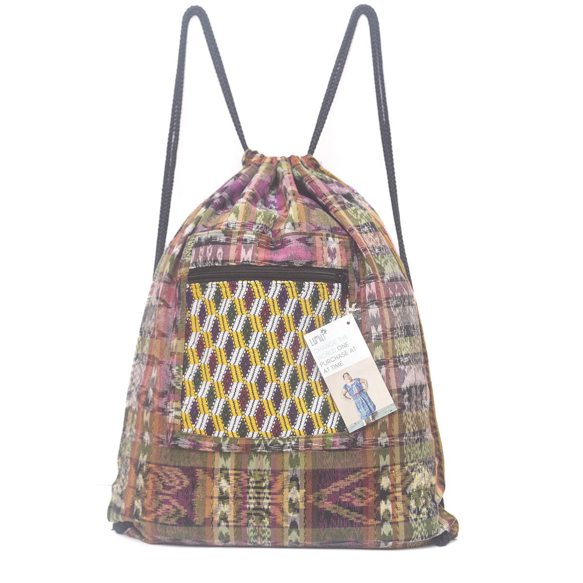 Mochila Salsa Upcycled Corte - Artesanía guatemalteca única