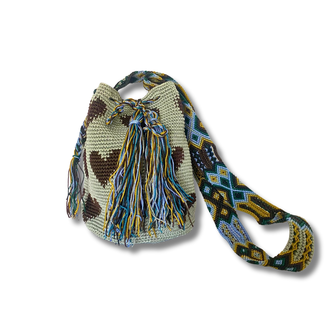 Bolso cruzado Catalina Hearts de ganchillo, pieza única - México