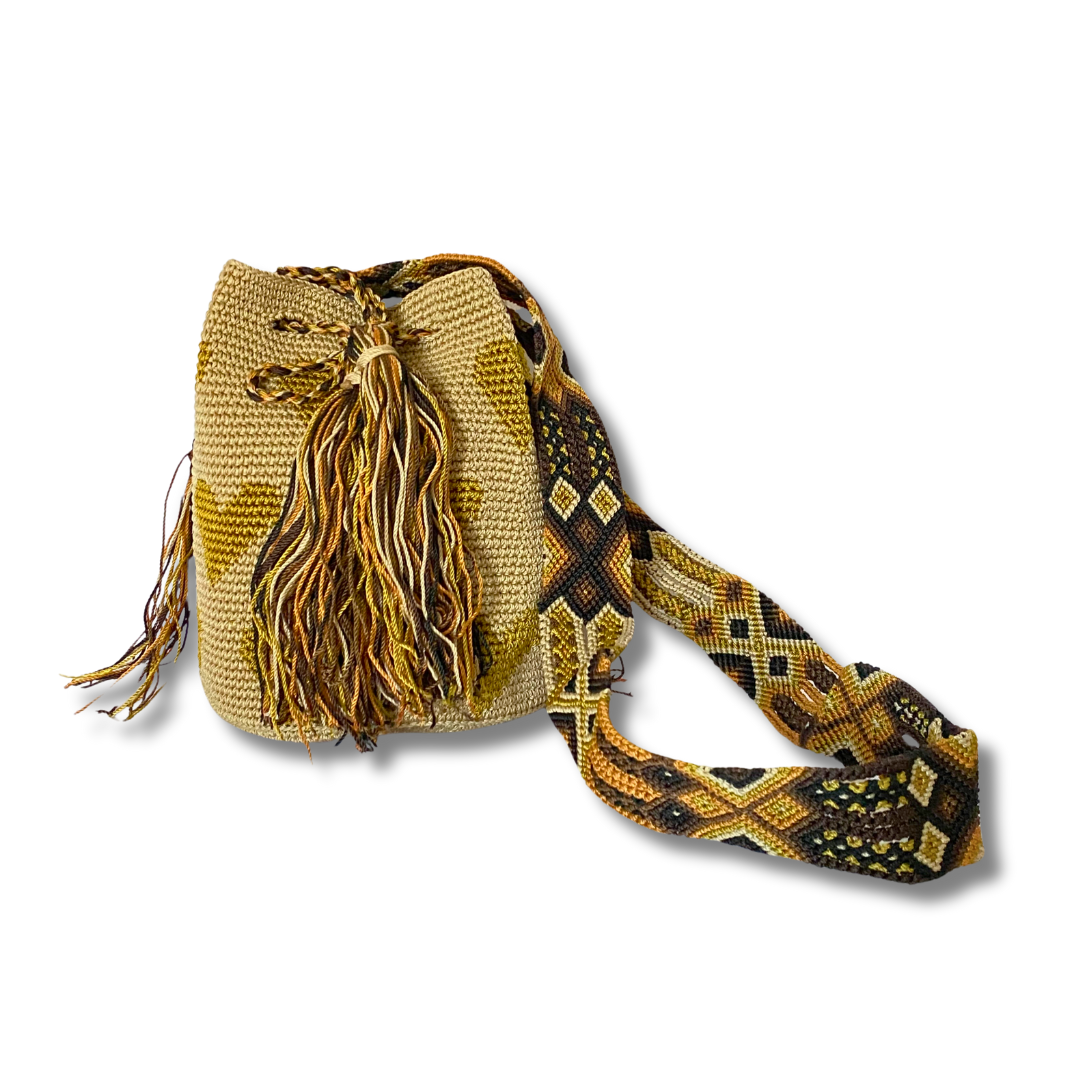Bolso cruzado Catalina Hearts de ganchillo, pieza única - México