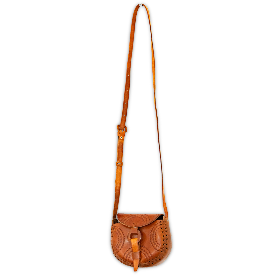 Bandolera de cuero Alicia con diseño estampado - México