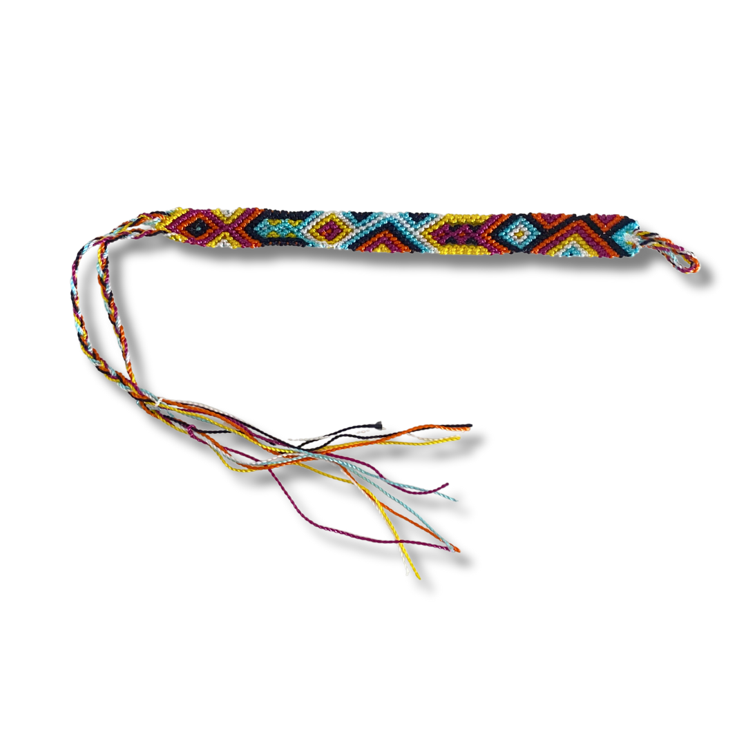 Pulsera de hilo tejido de macramé pequeña - Elige el color - México