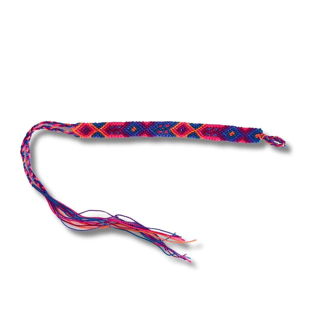 Pulsera de hilo tejido de macramé pequeña - Elige el color - México